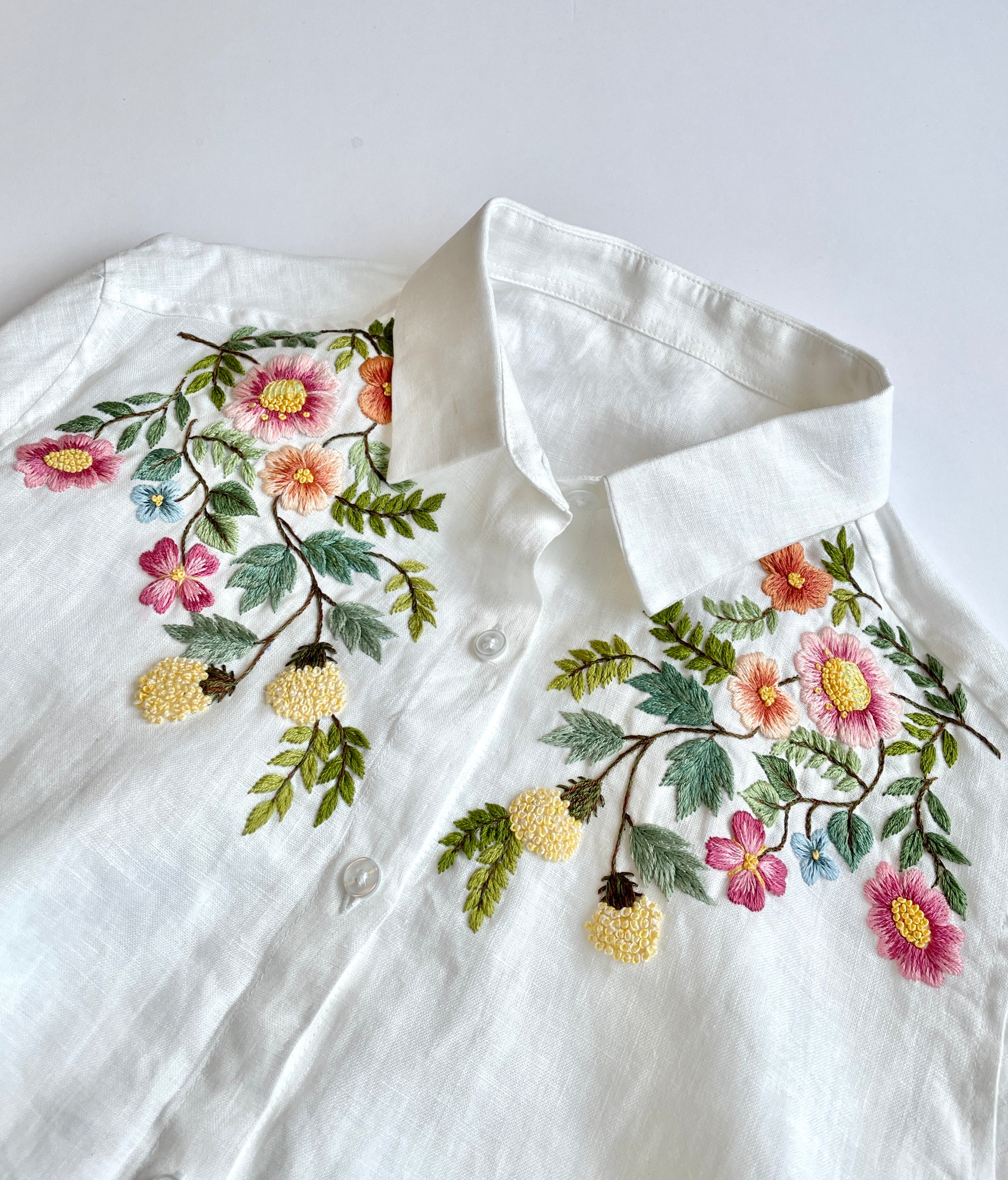 Hand Embroidered Premium Linen Shirt