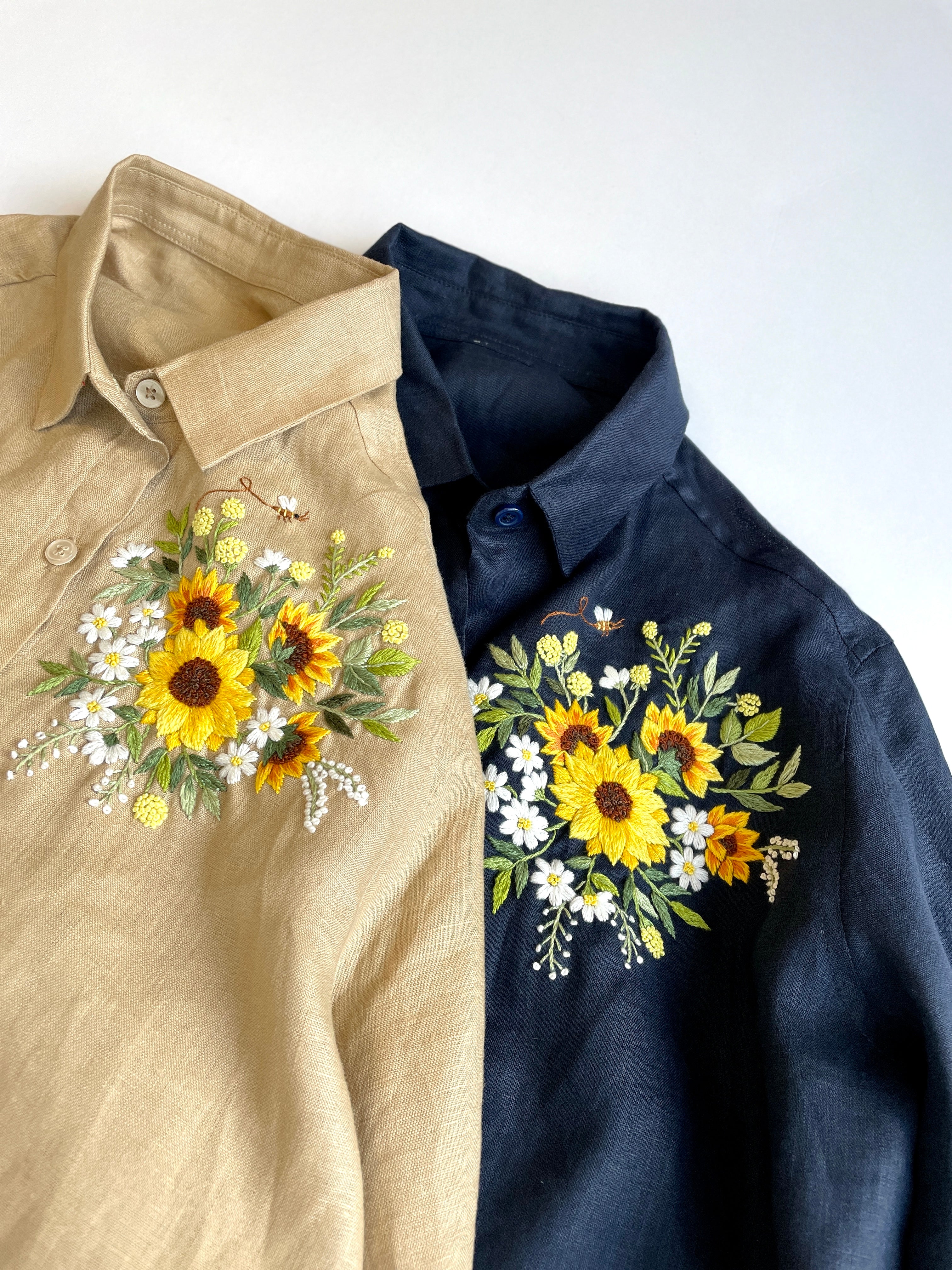 Hand Embroidered Premium Linen Shirt