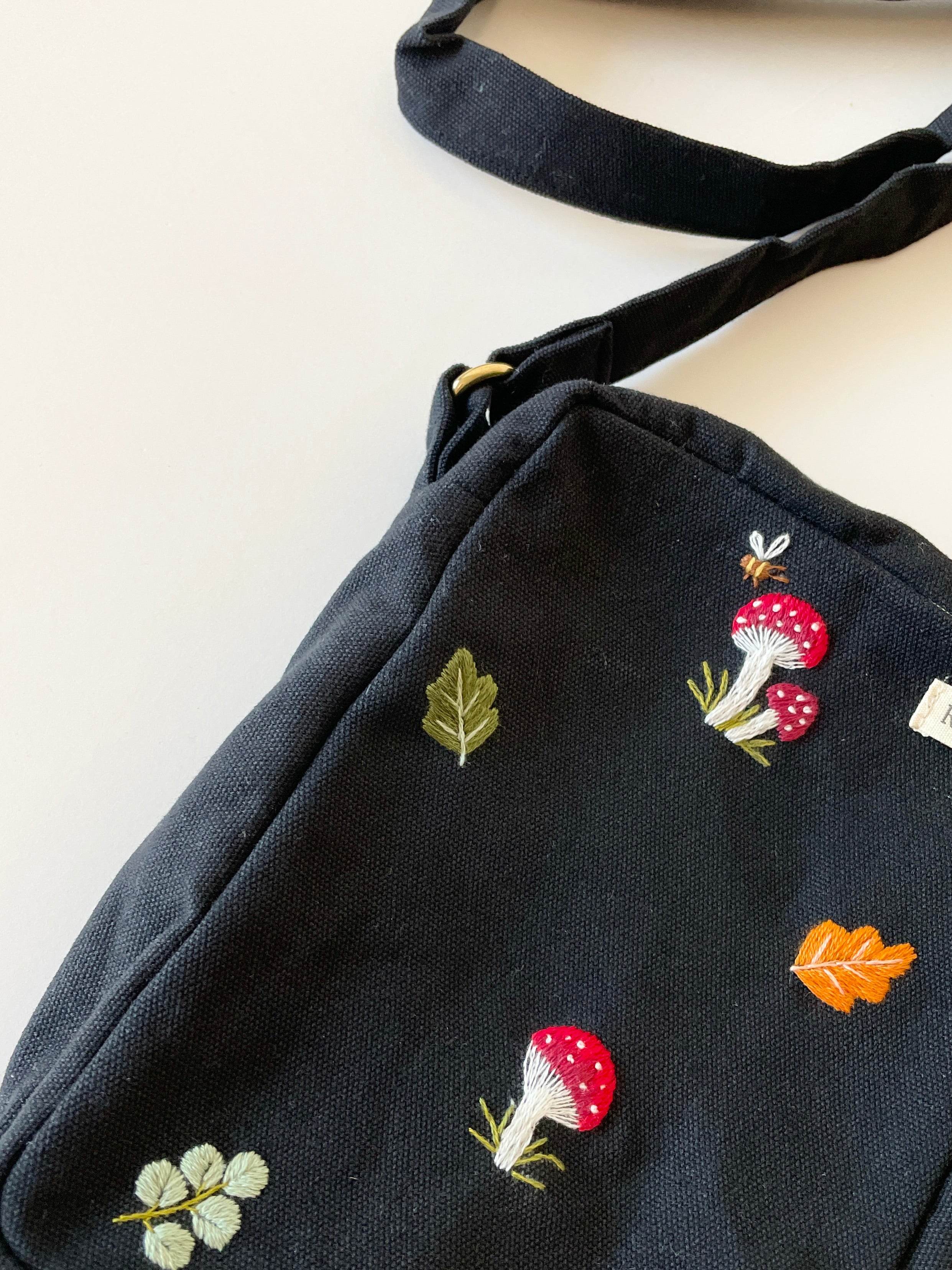 Mushroom Embroidery Cross Body Bag