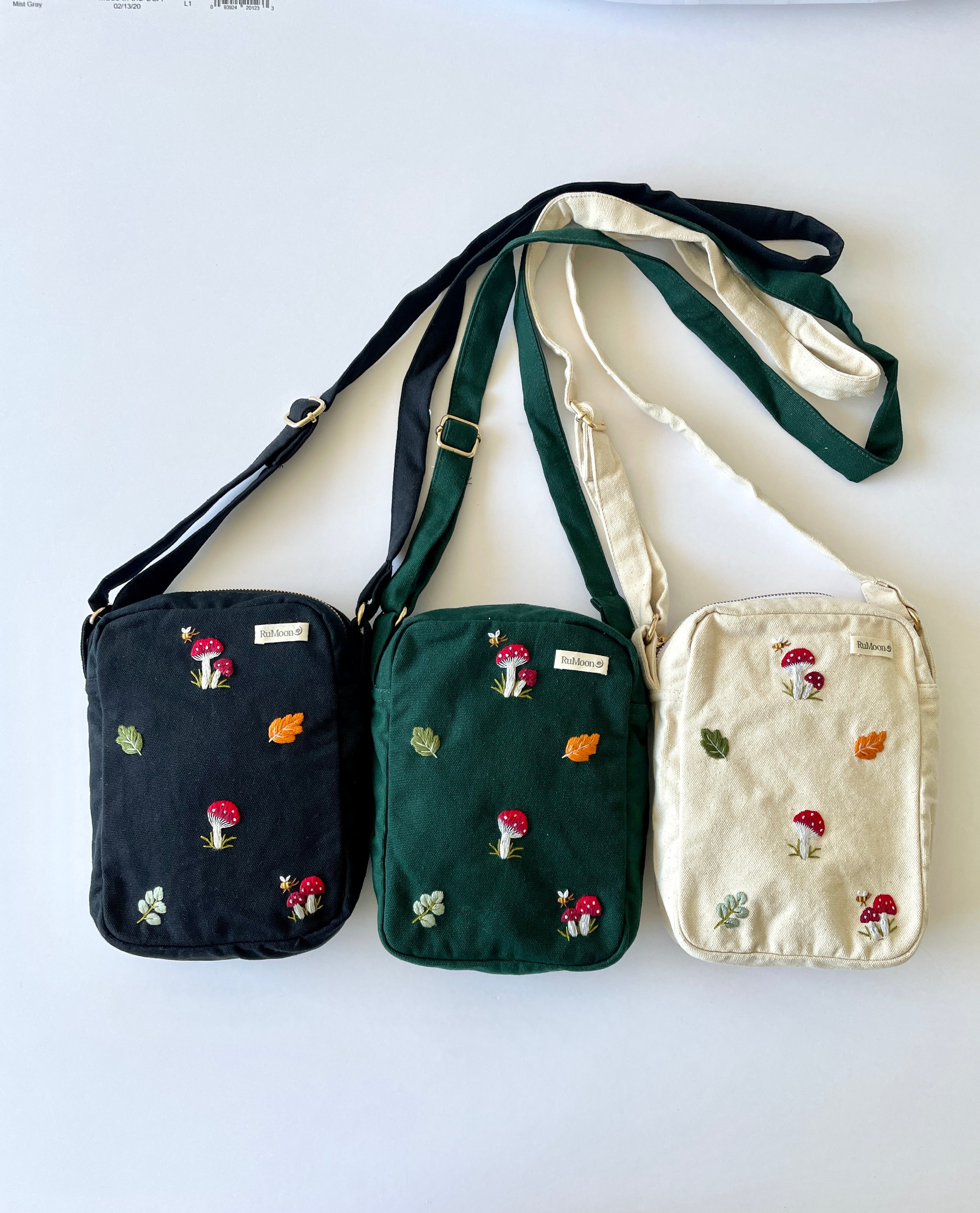 Mushroom Embroidery Cross Body Bag