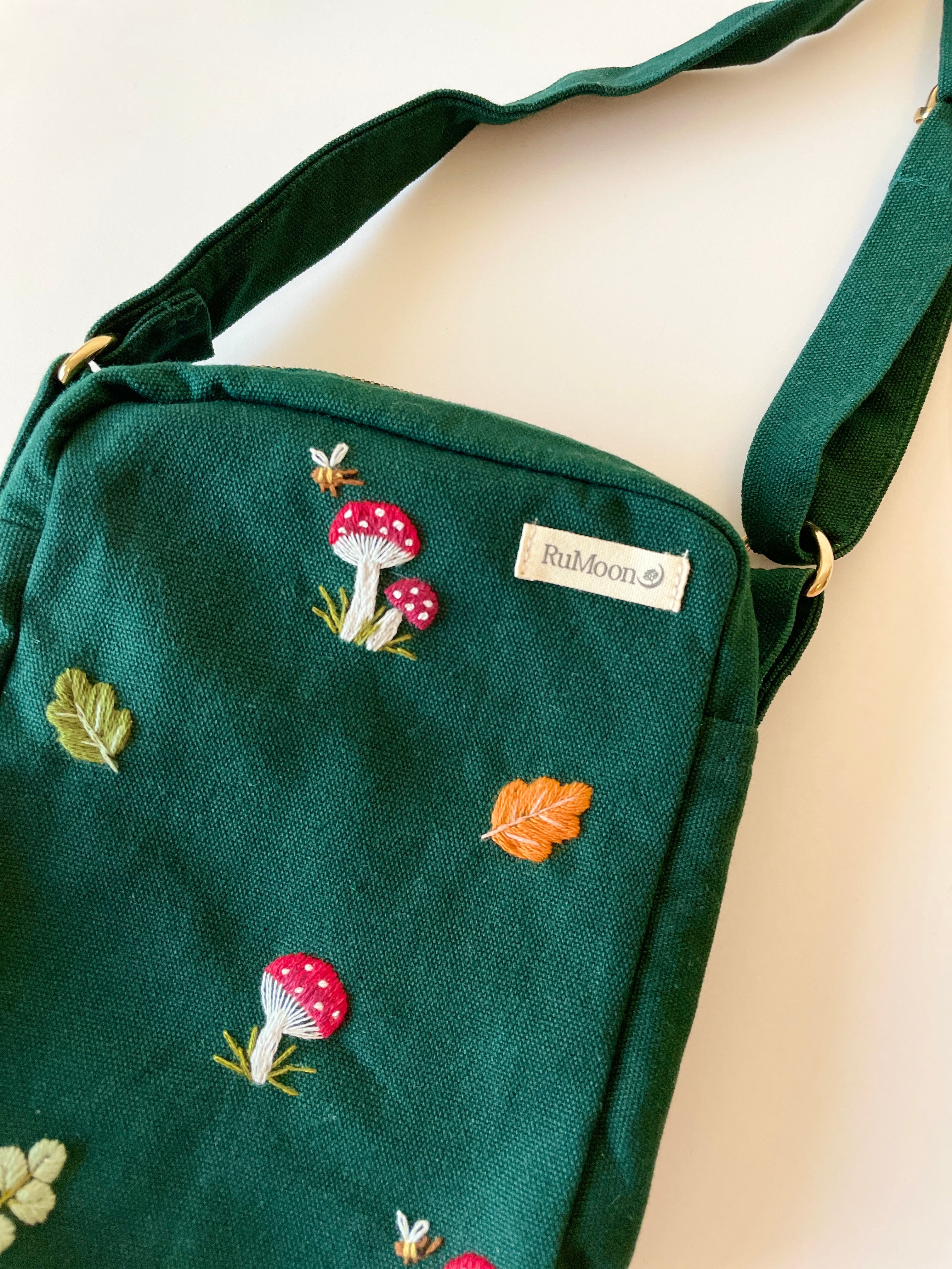 Mushroom Embroidery Cross Body Bag