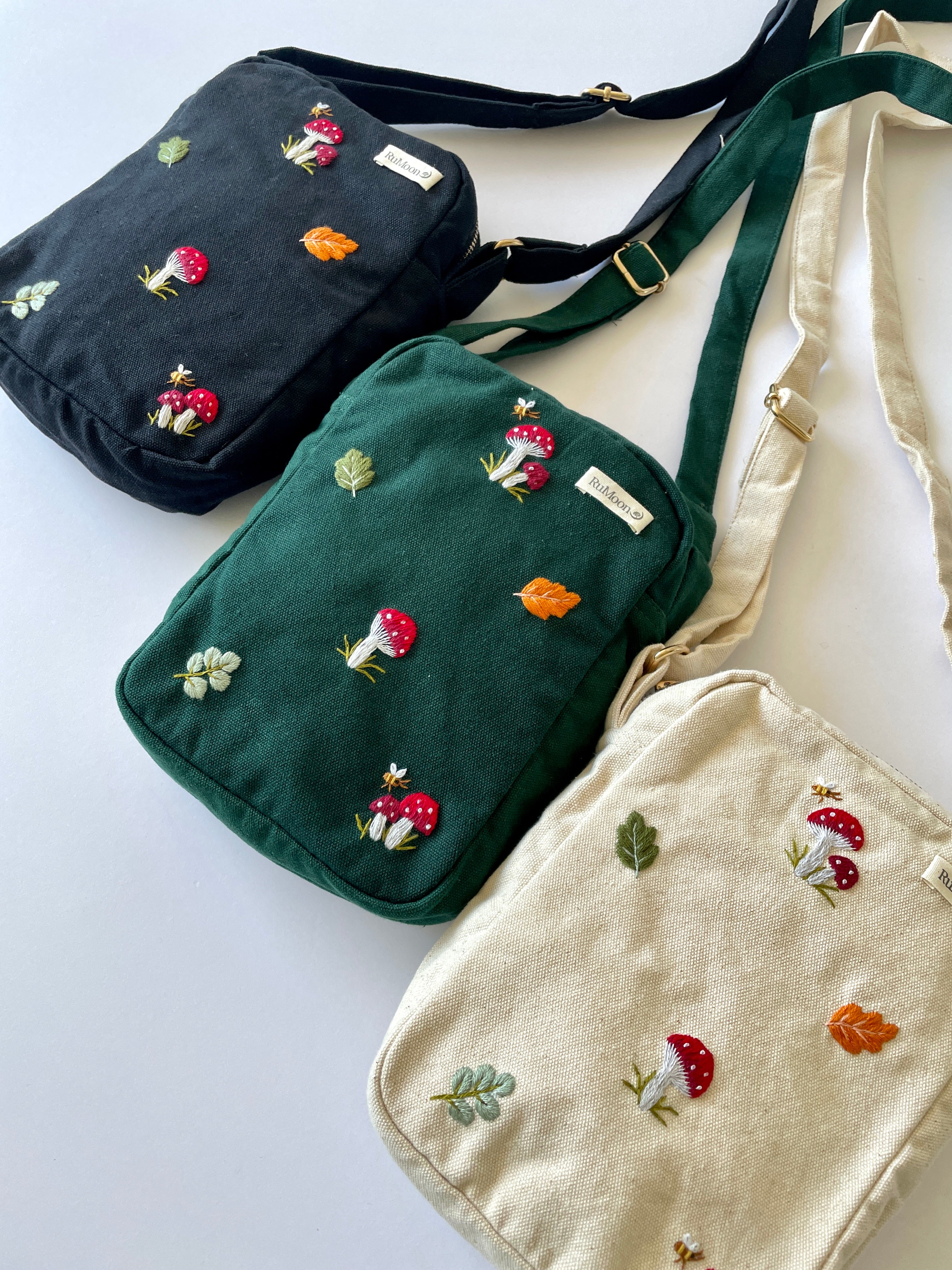 Mushroom Embroidery Cross Body Bag