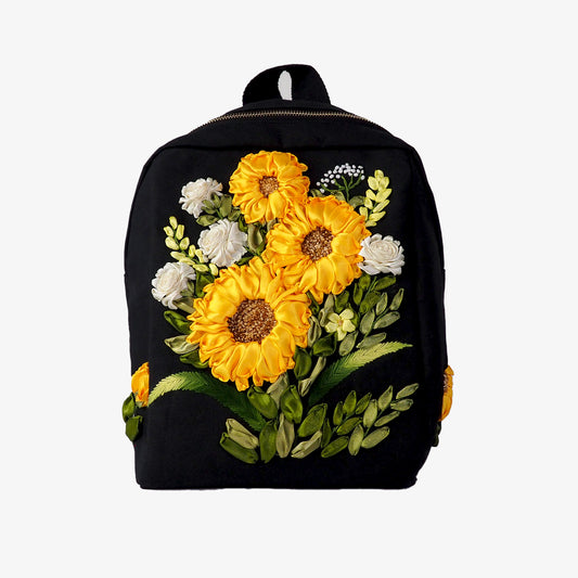 Sunflower Embroidery Backpack