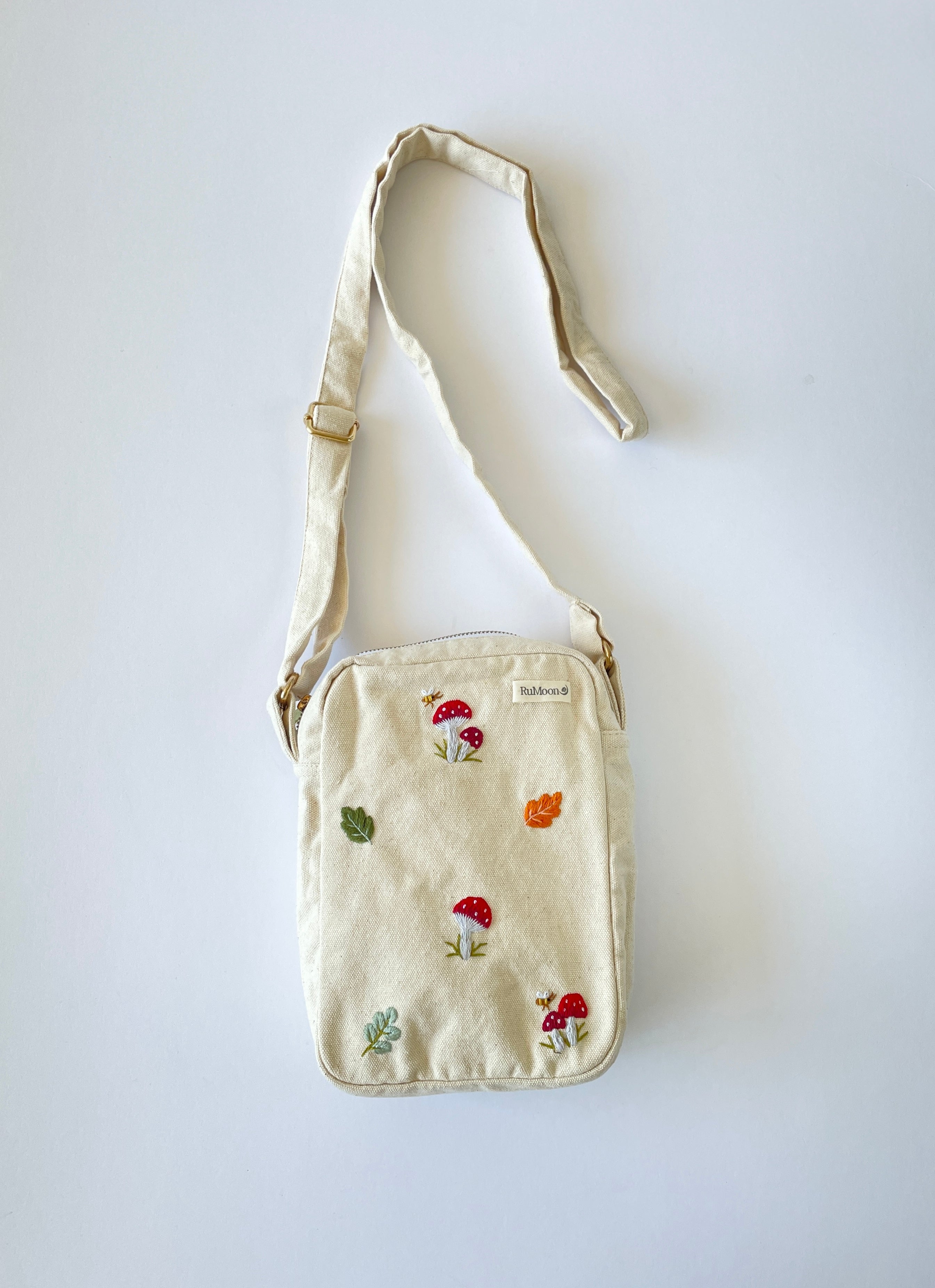 Mushroom Embroidery Cross Body Bag