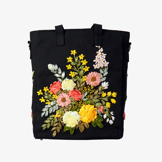 Floral Convertible Tote Bag