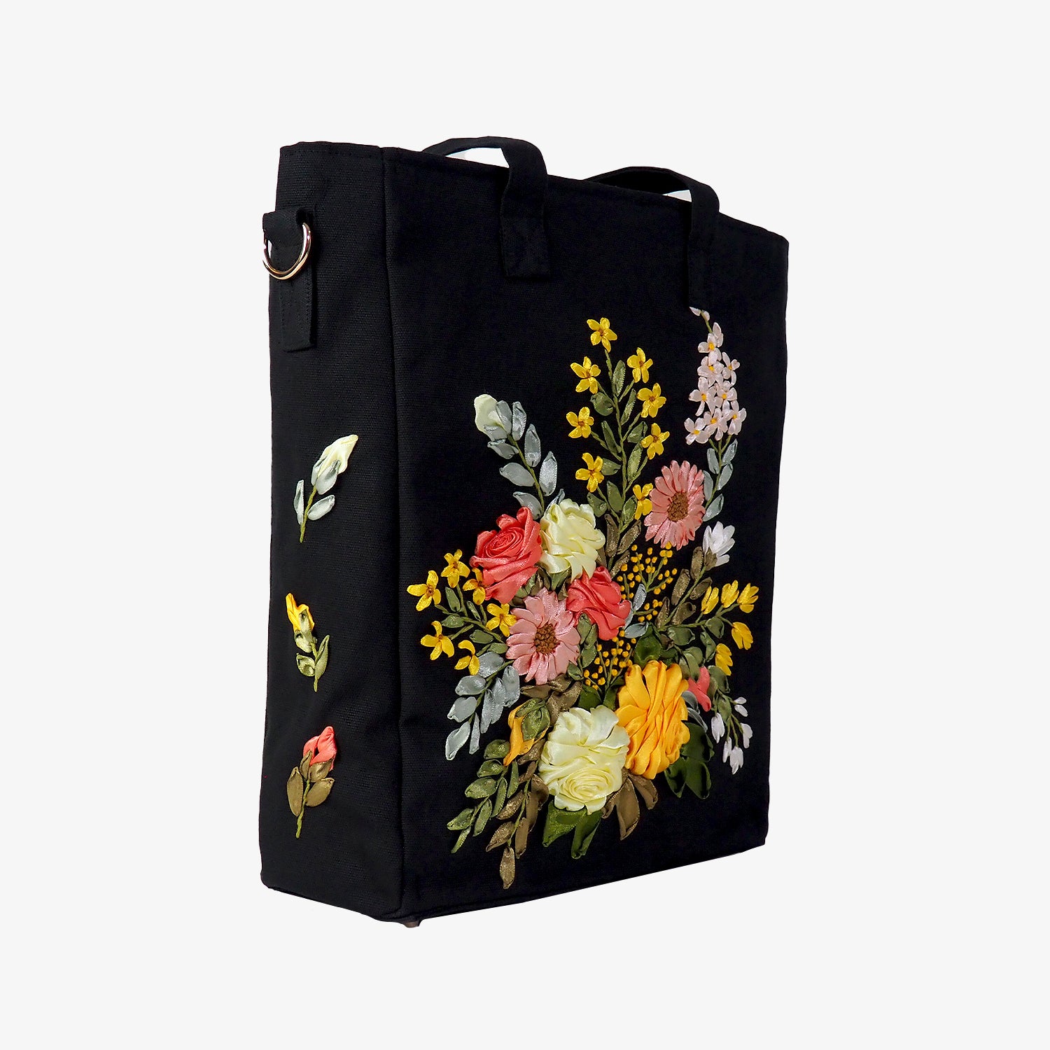 Floral Convertible Tote Bag