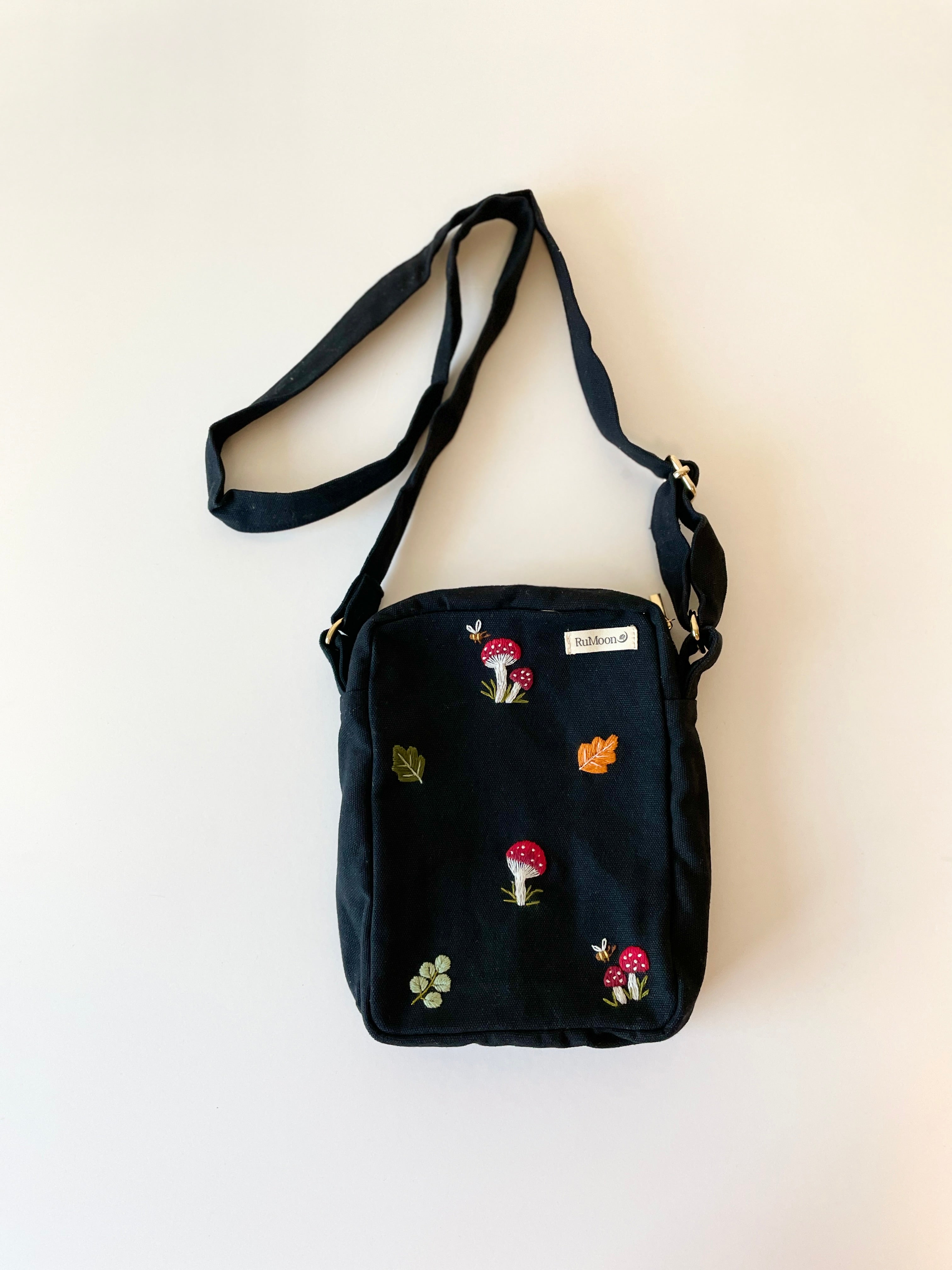 Mushroom Embroidery Cross Body Bag