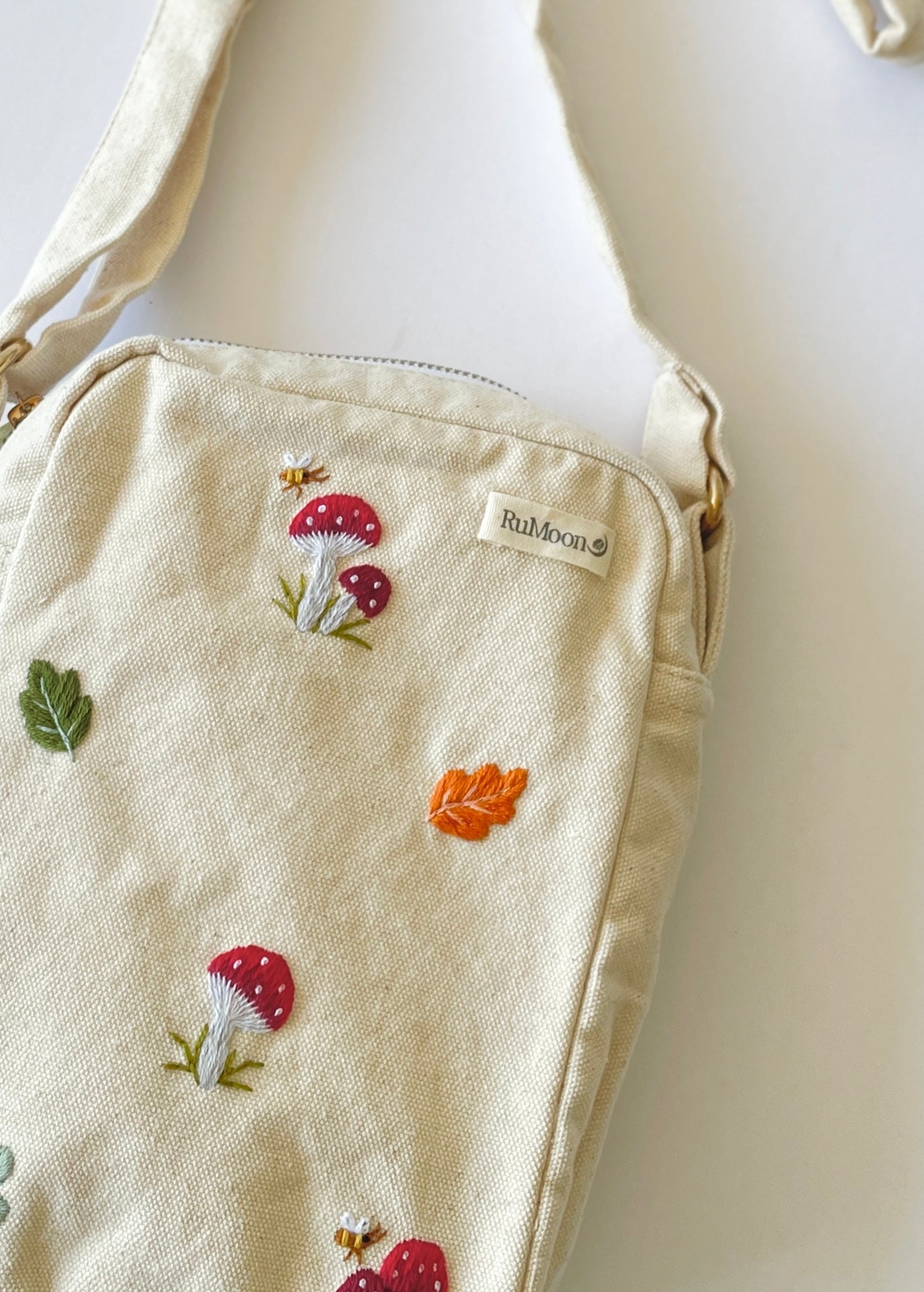 Mushroom Embroidery Cross Body Bag