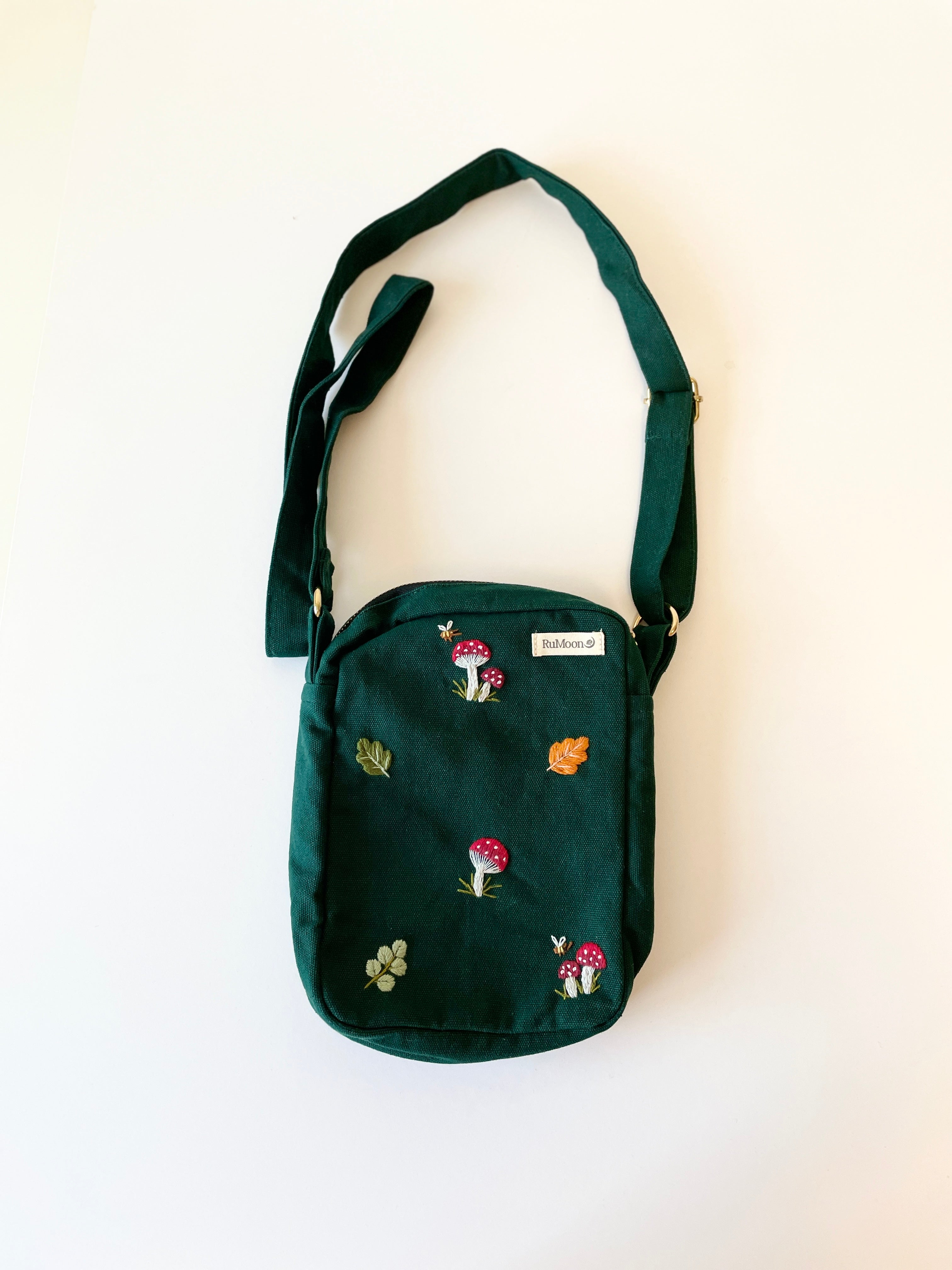 Mushroom Embroidery Cross Body Bag