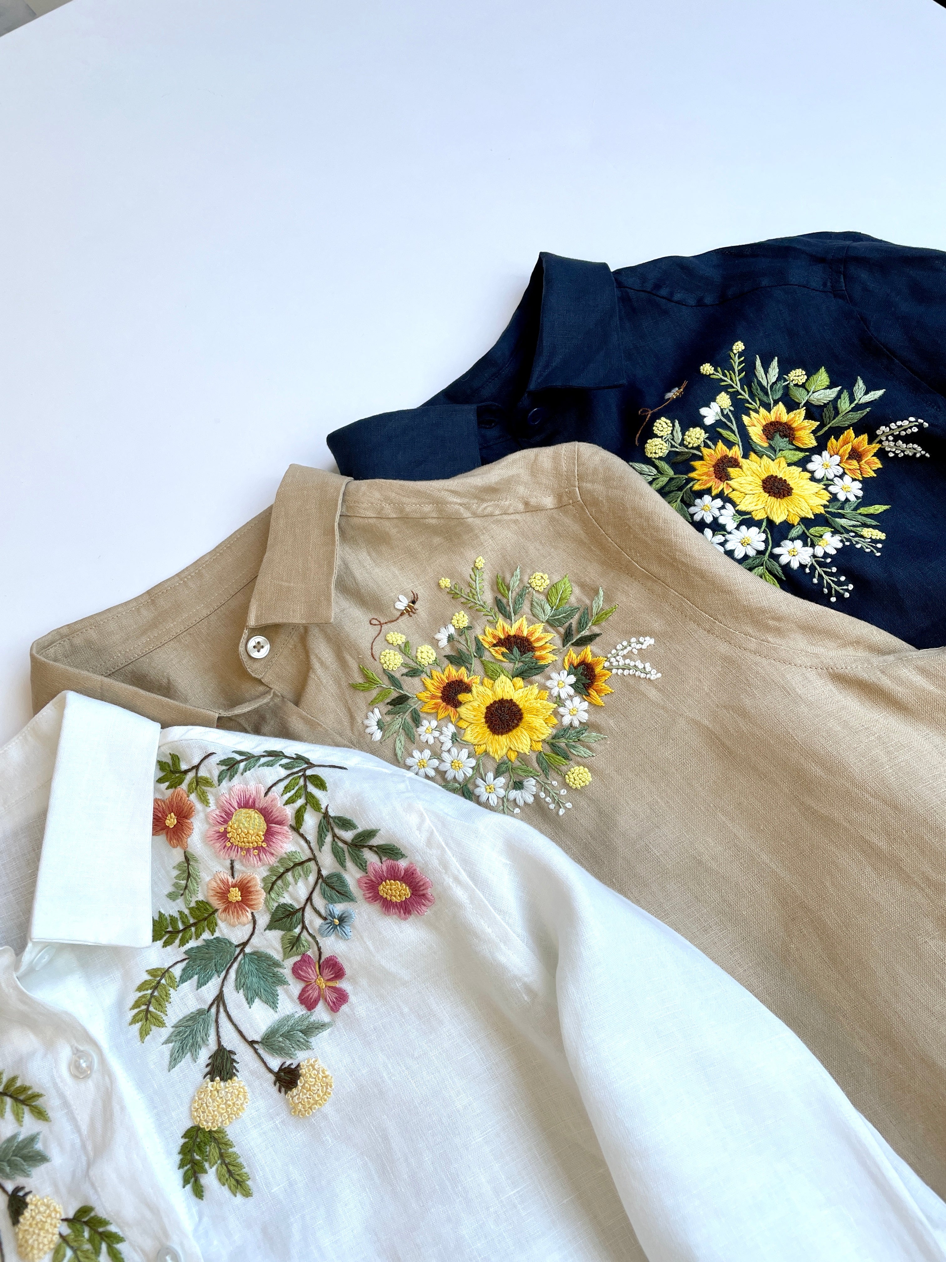 Hand Embroidered Premium Linen Shirt