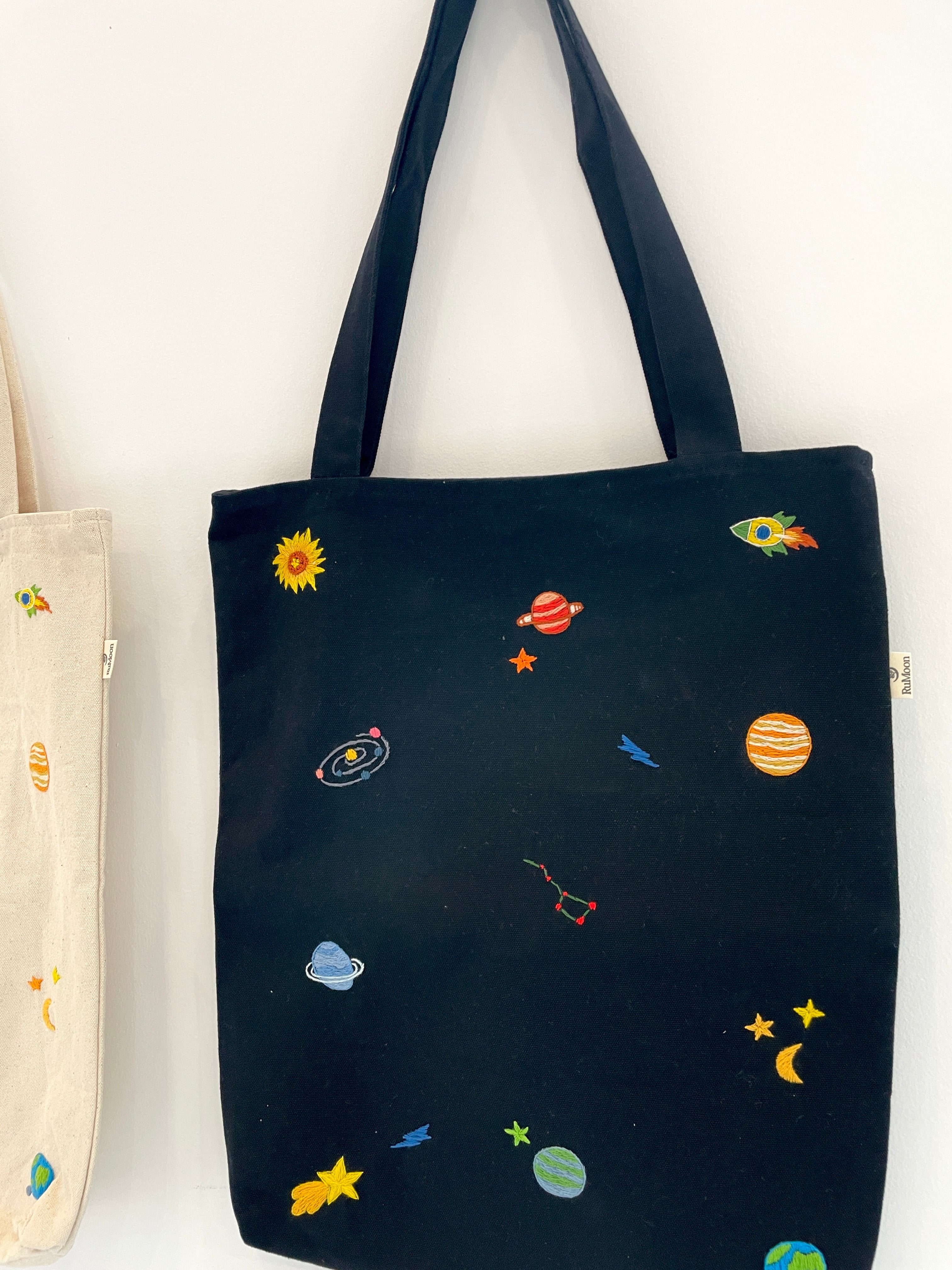 Galaxy Embroidery Tote Bag