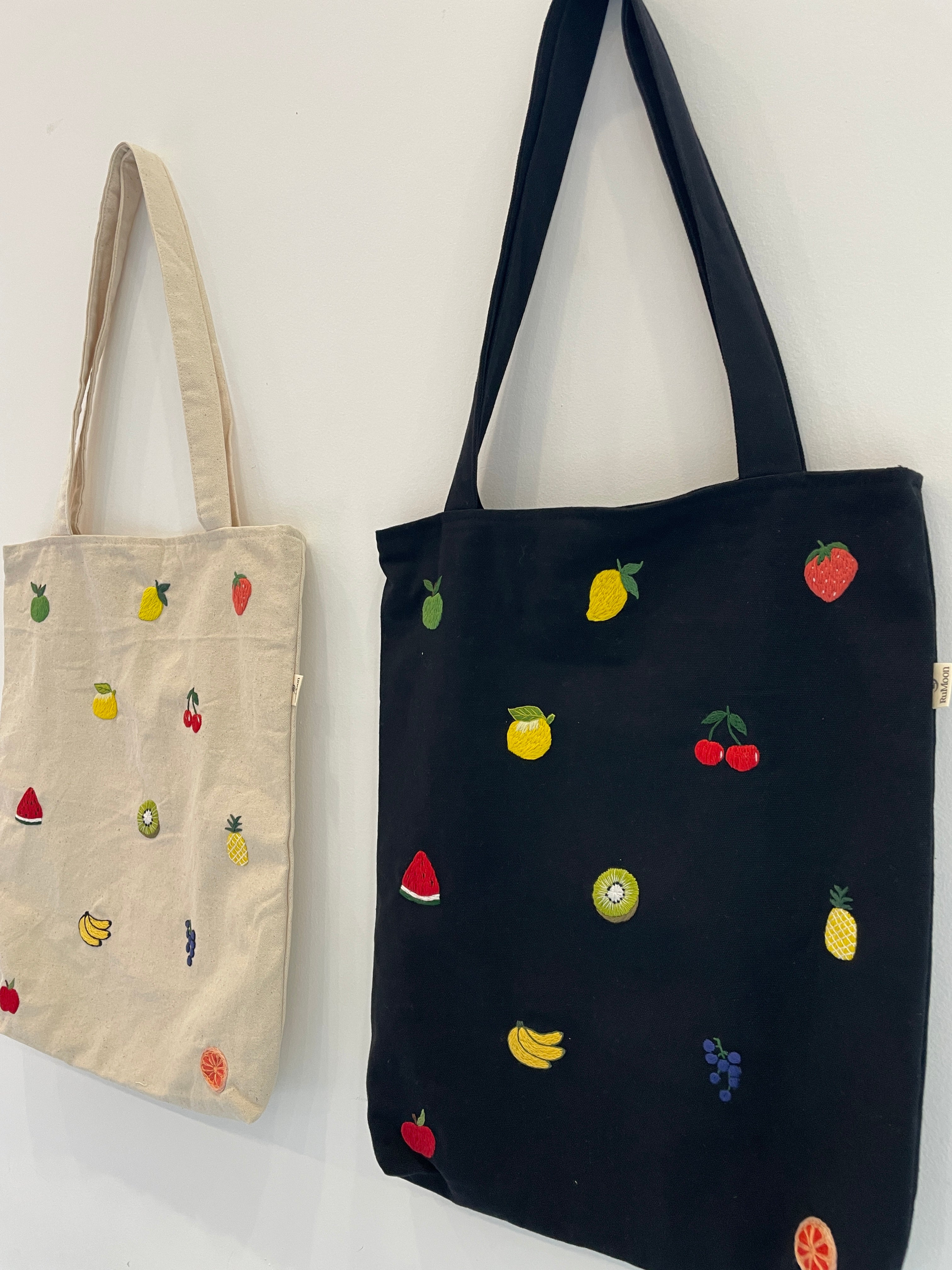 Fruity Embroidery Tote Bag