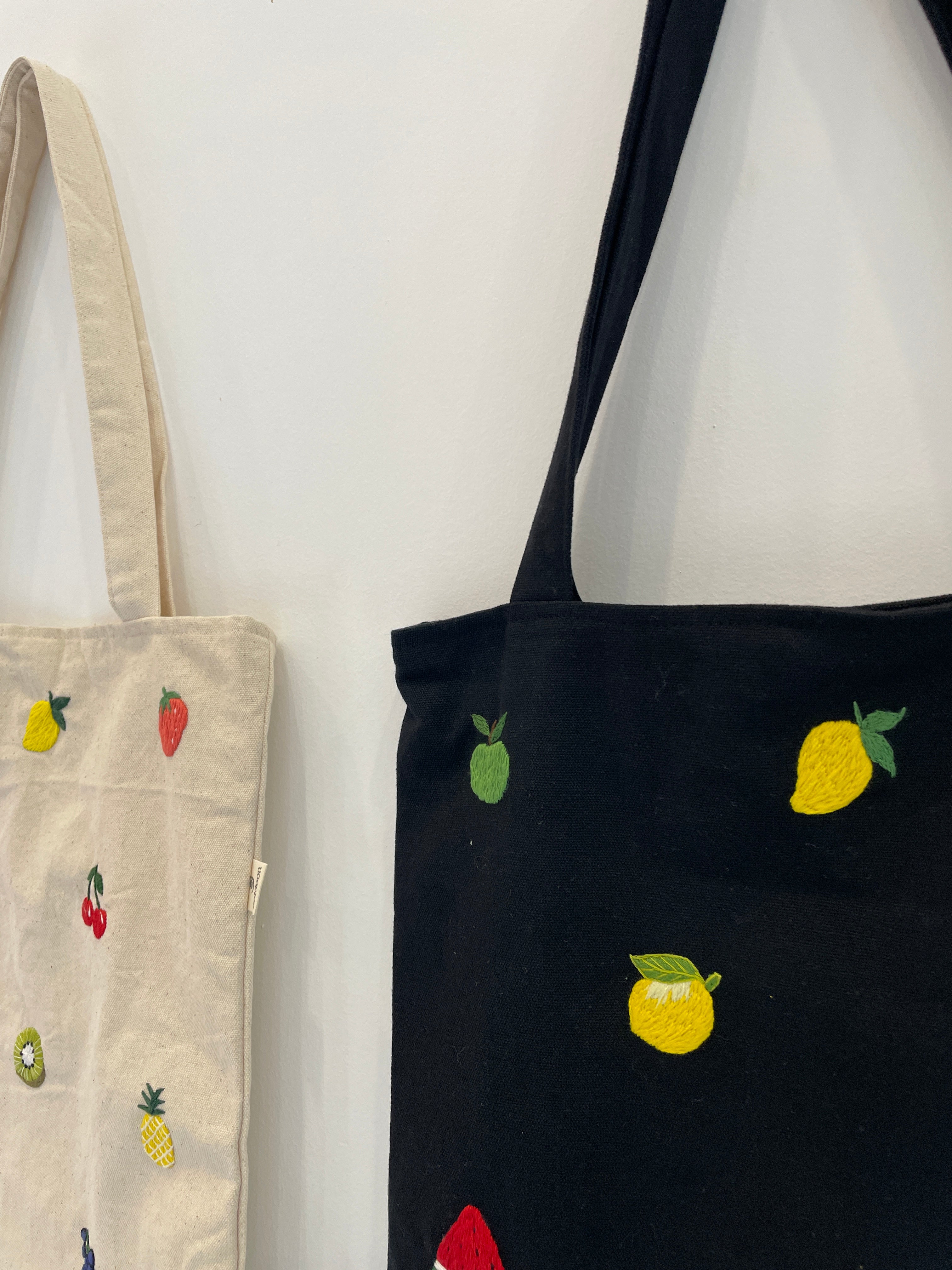 Fruity Embroidery Tote Bag