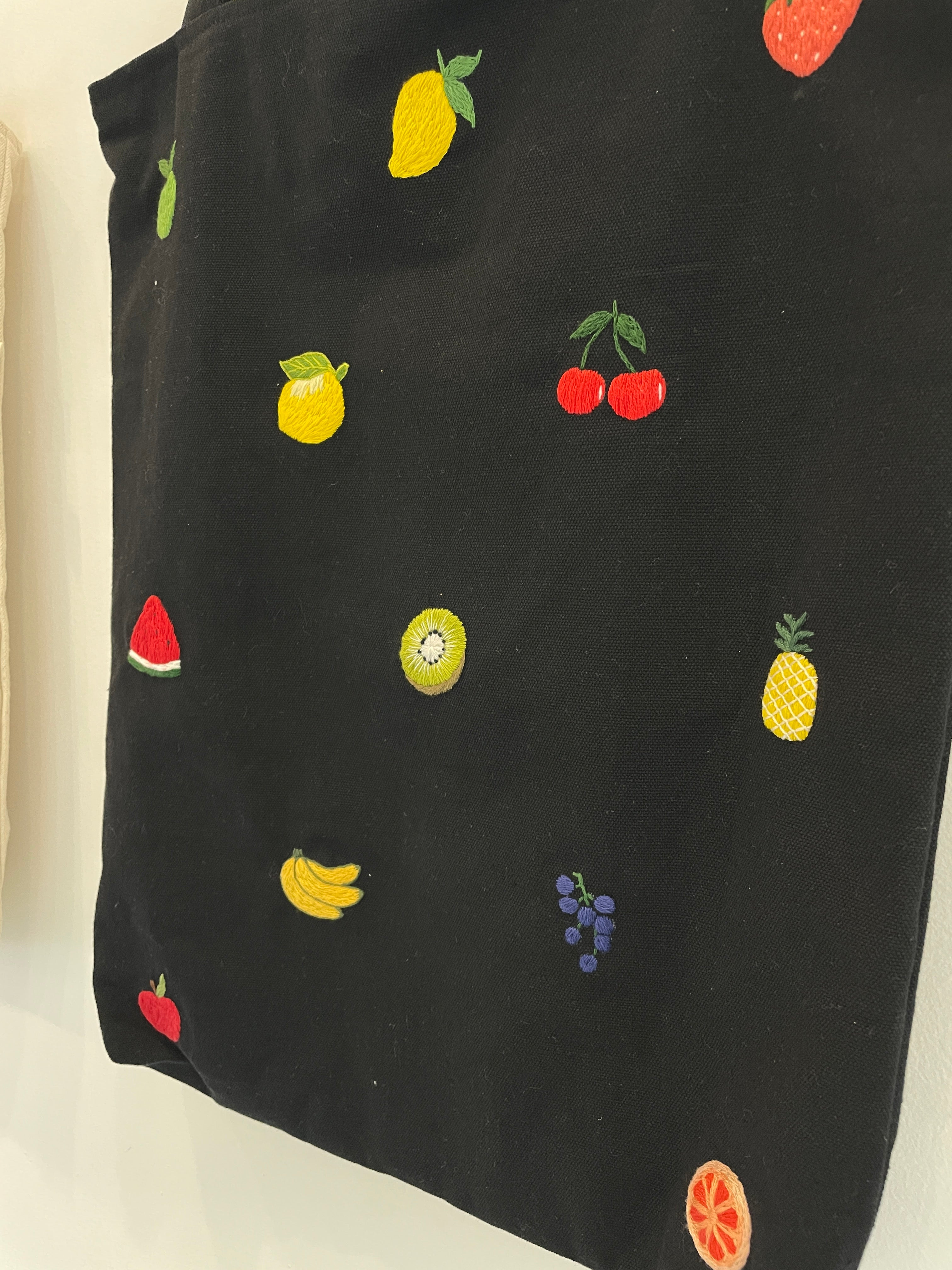 Fruity Embroidery Tote Bag