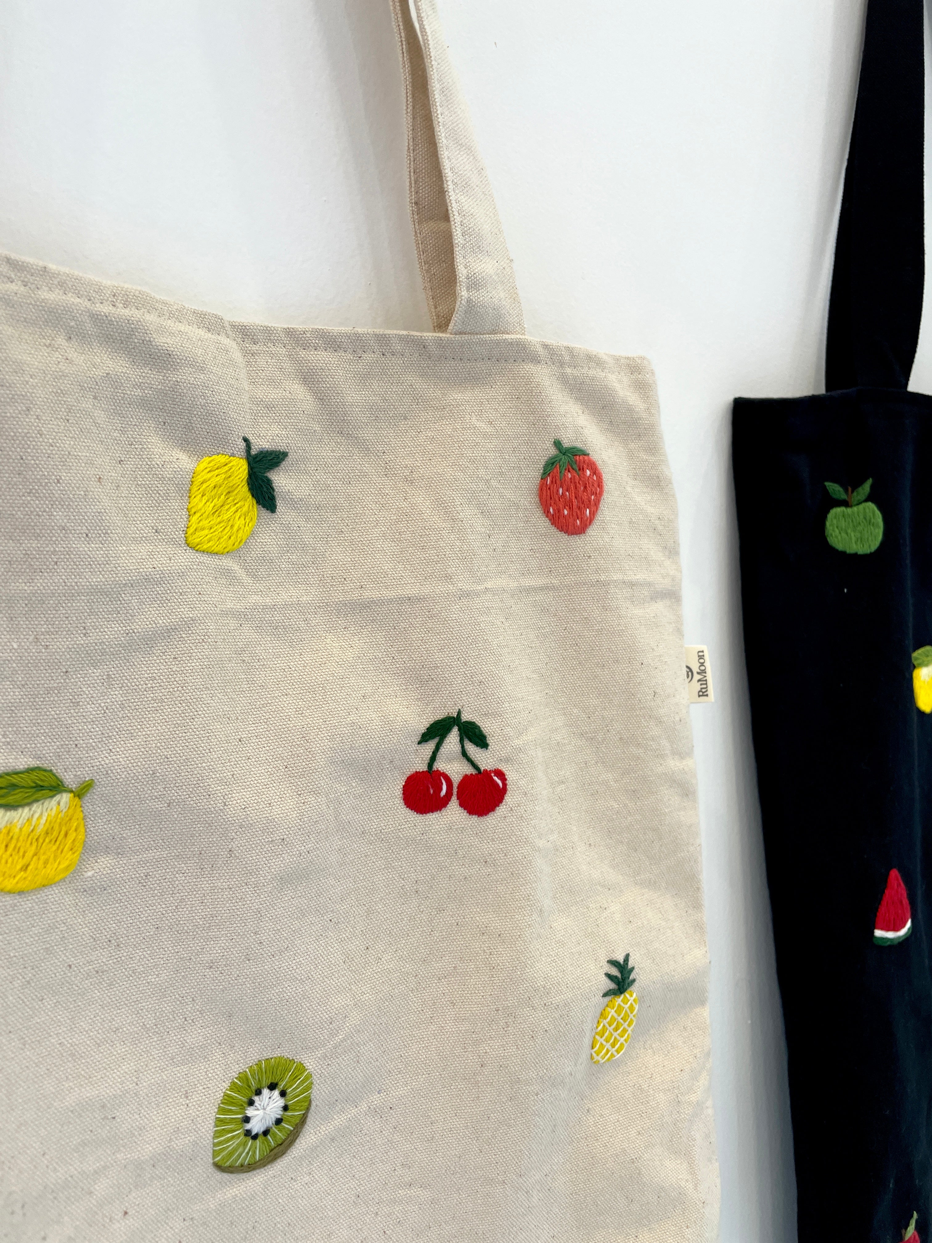 Fruity Embroidery Tote Bag