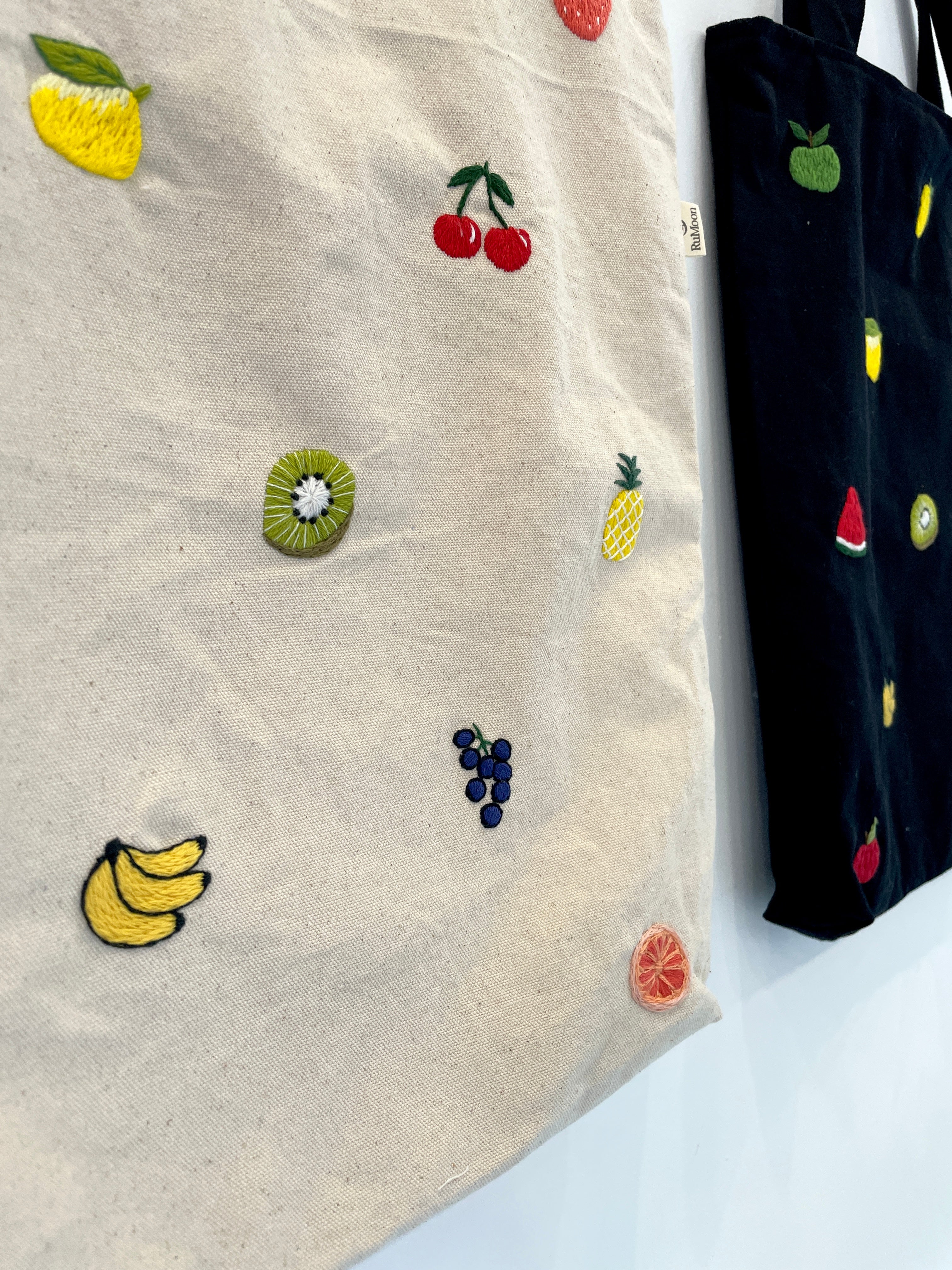 Fruity Embroidery Tote Bag