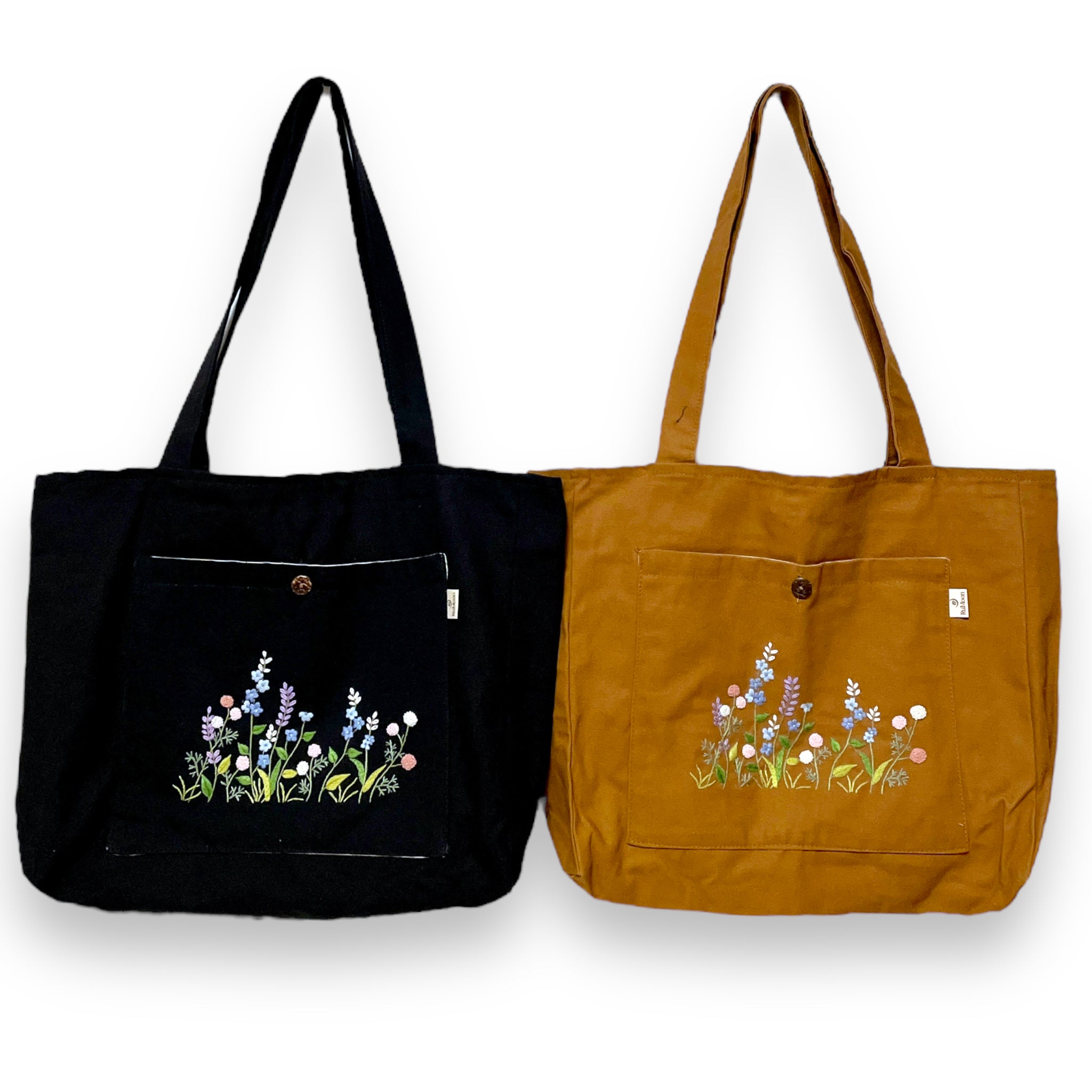 Garden Embroidery Tote Bag