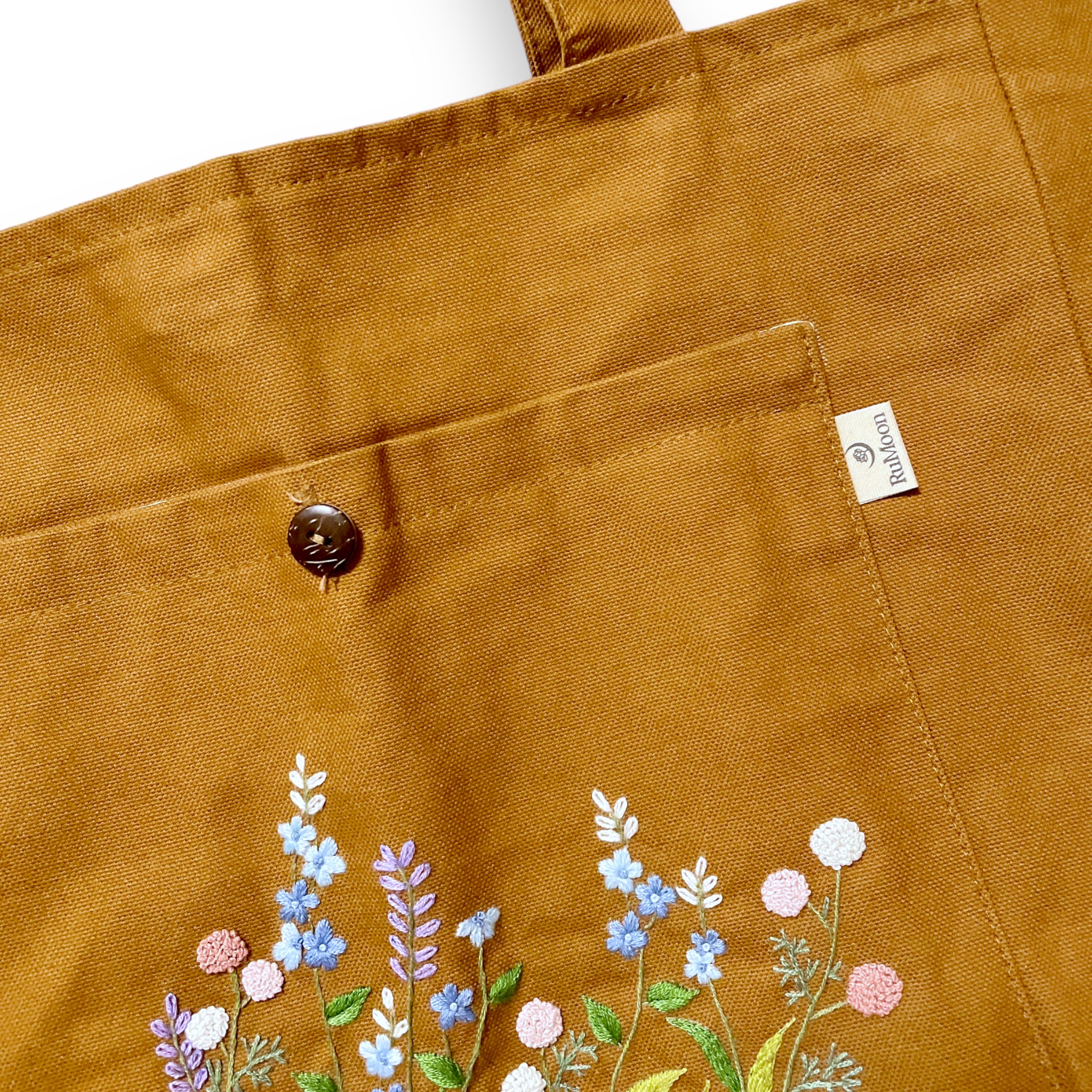 Garden Embroidery Tote Bag