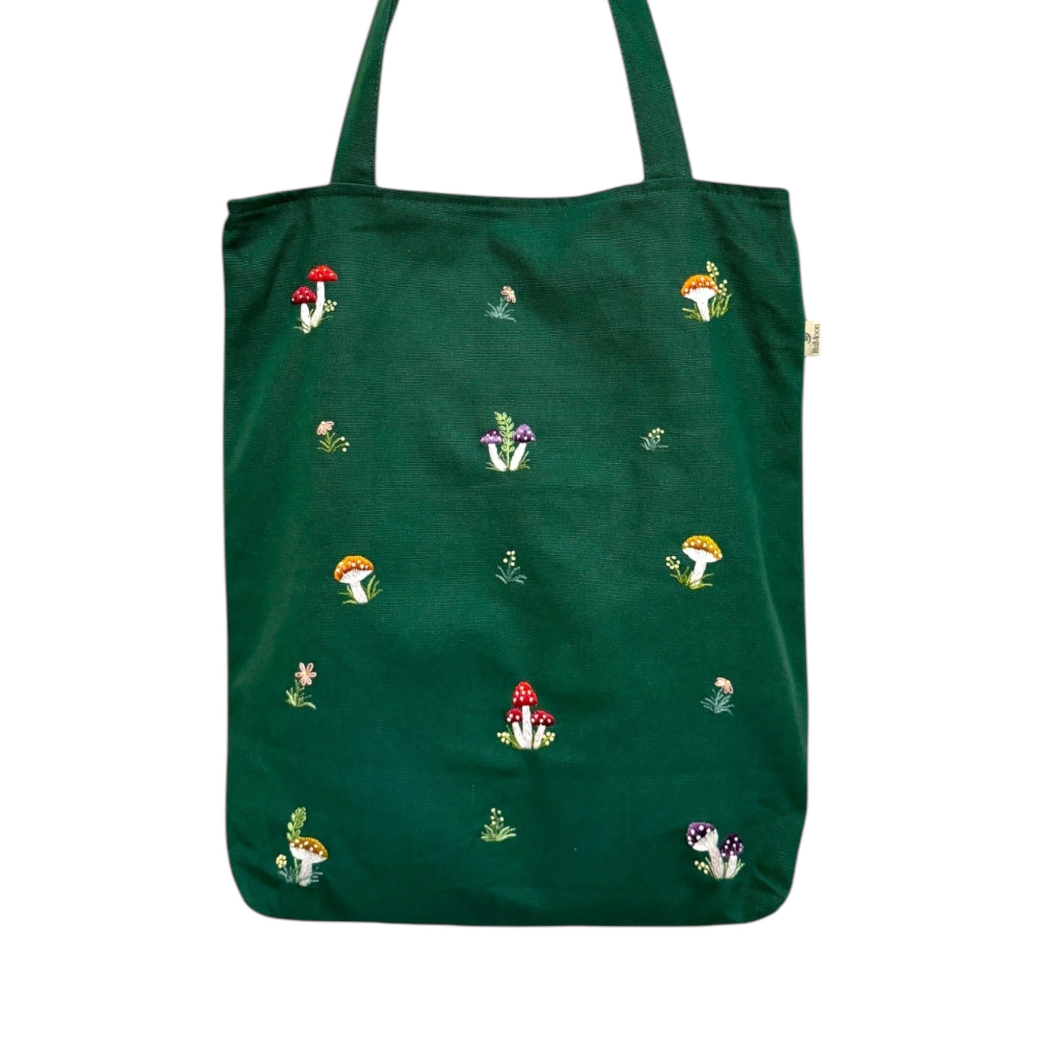 Mushroom Embroidery Tote Bag