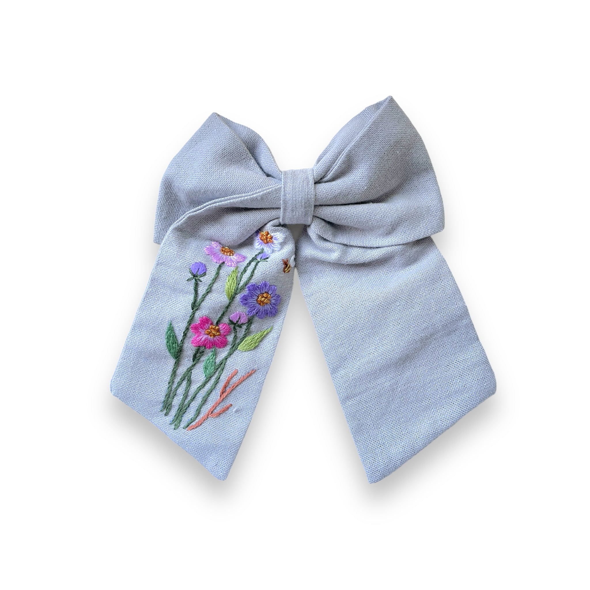 Hand Embroidery Hair Bow