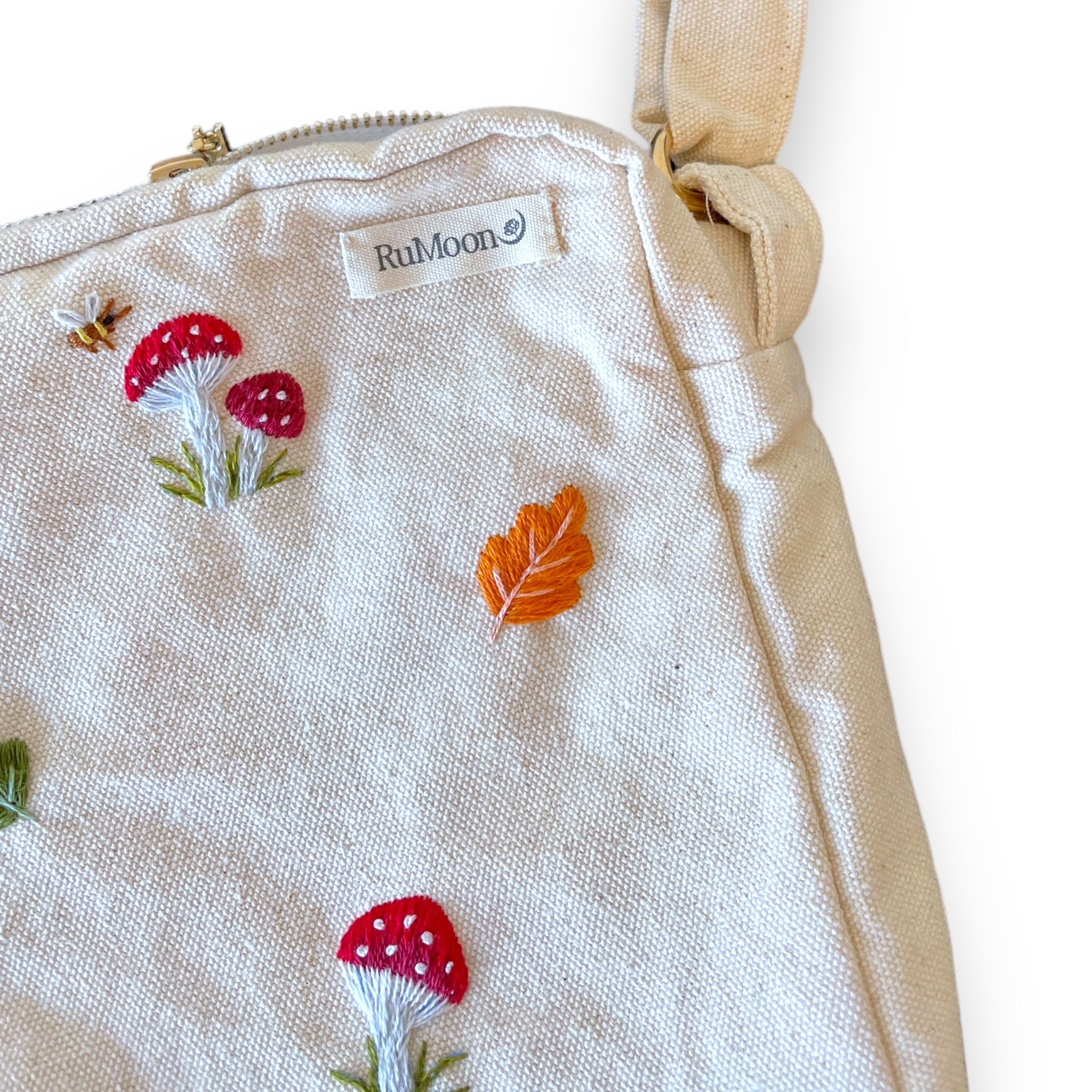 Mushroom Embroidery Cross Body Bag