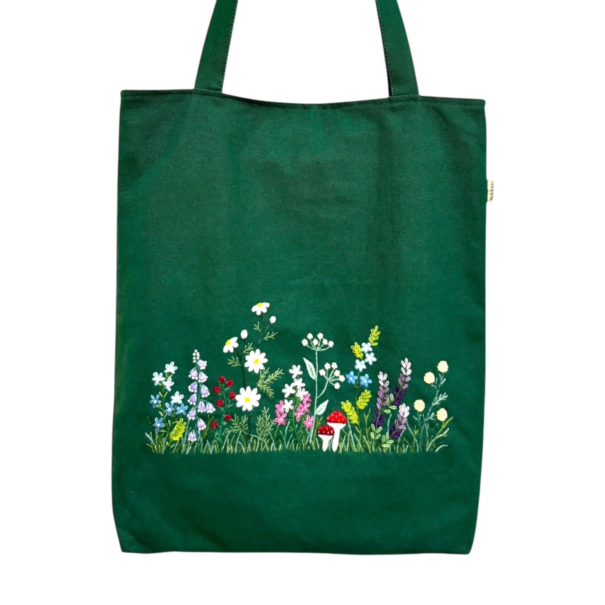 Wildflowers Garden Embroidery Tote Bag