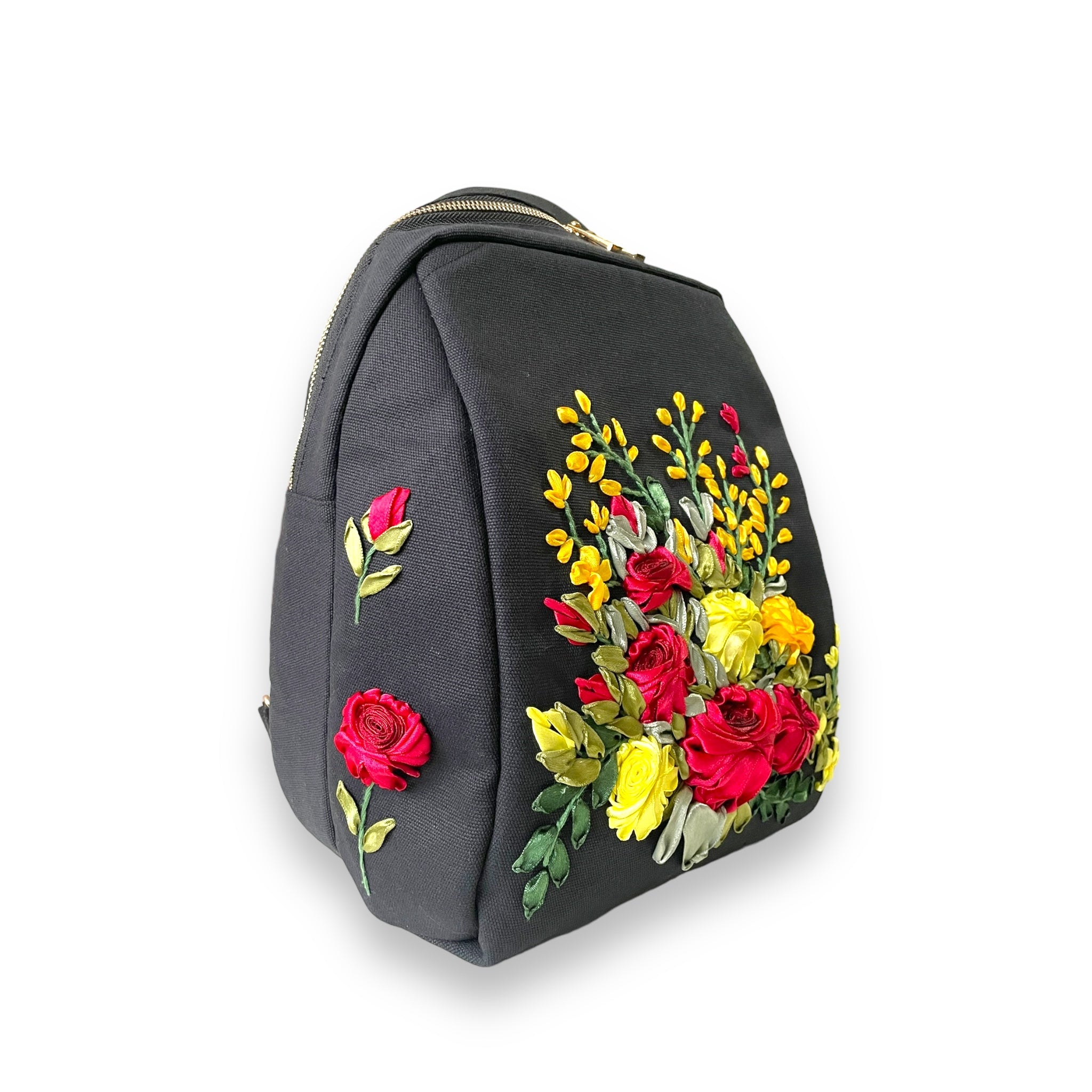 Roses Embroidery Backpack