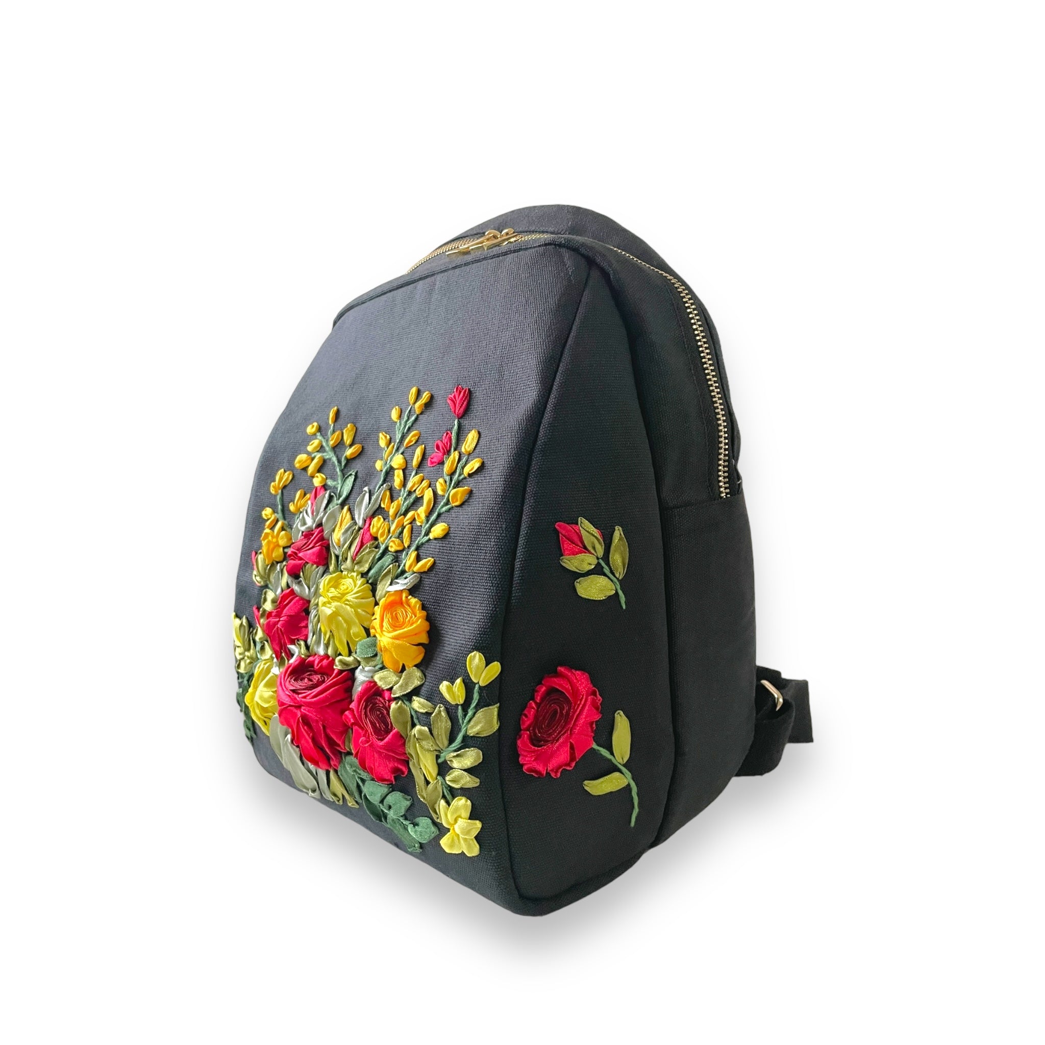 Roses Embroidery Backpack