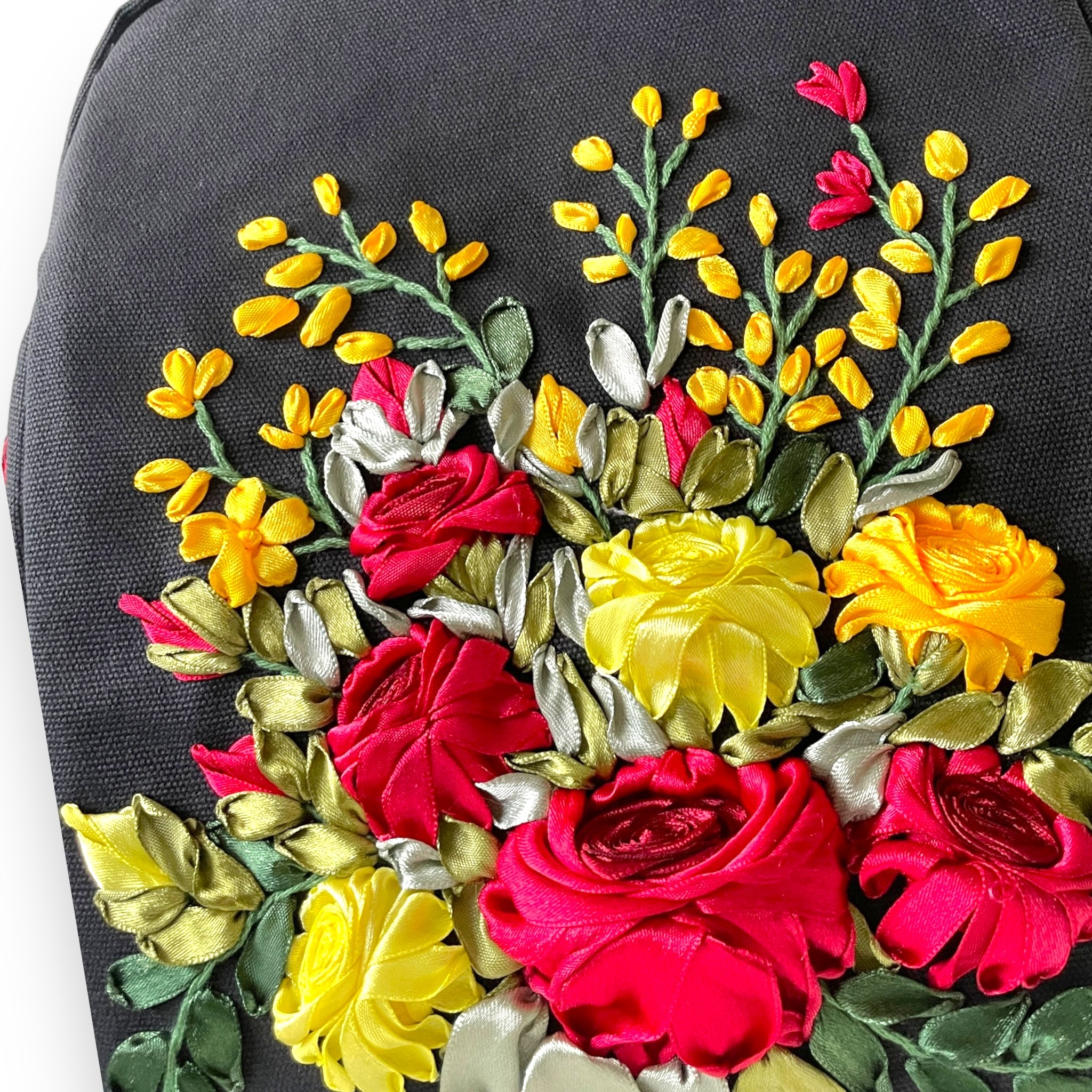 Roses Embroidery Backpack