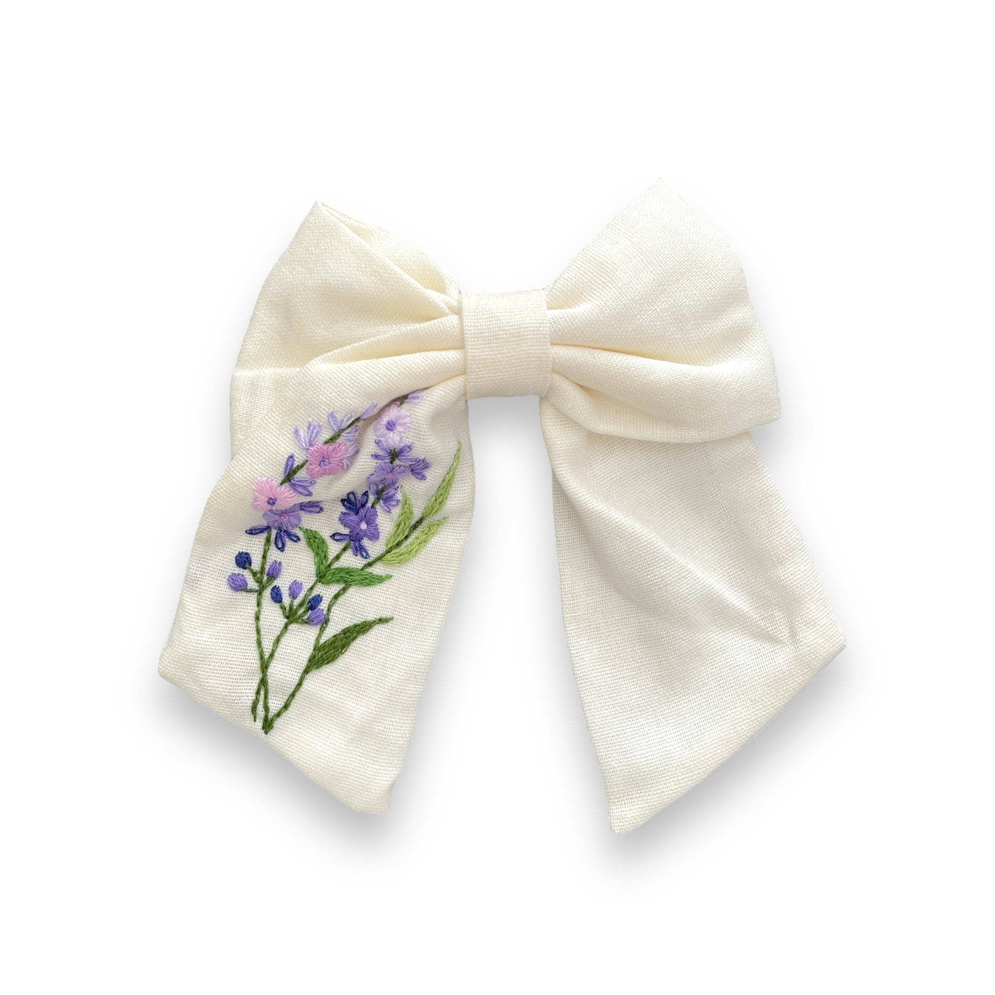 Hand Embroidery Hair Bow