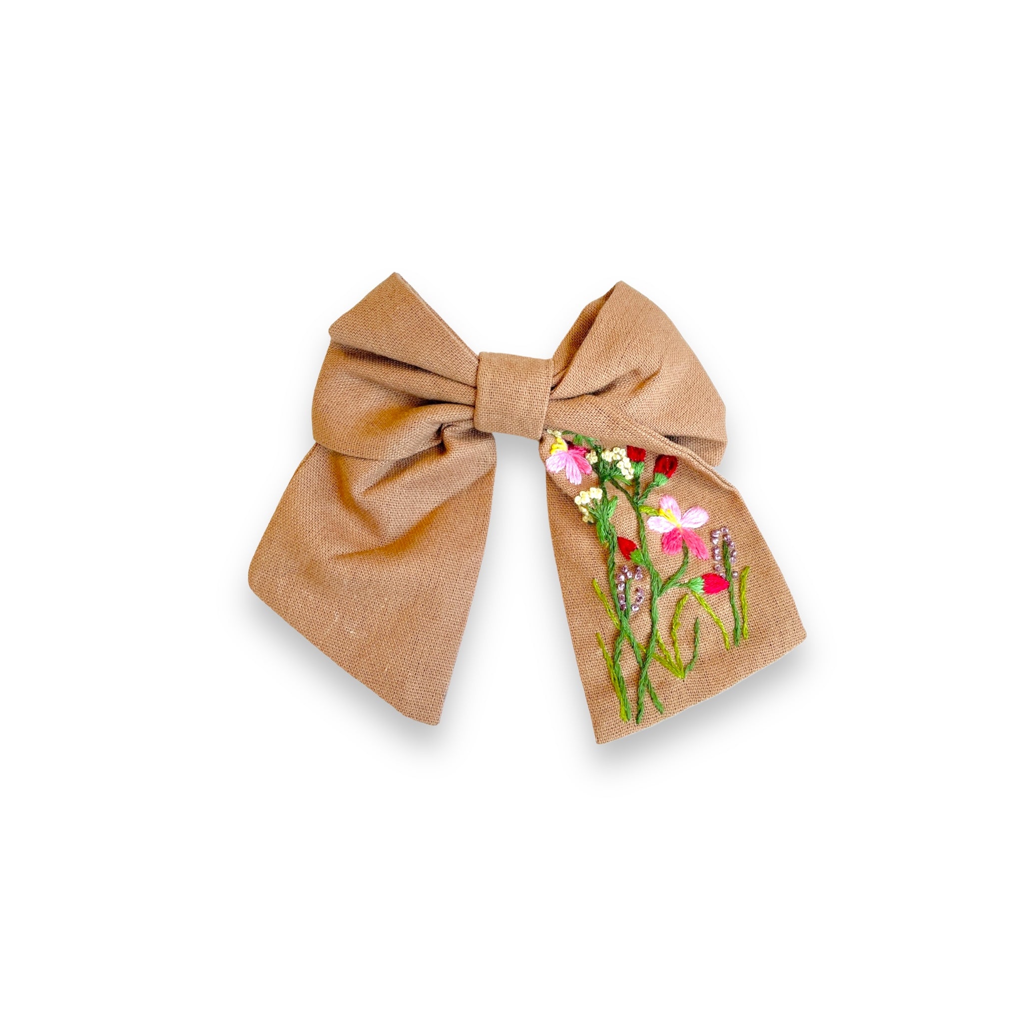 Hand Embroidery Hair Bow