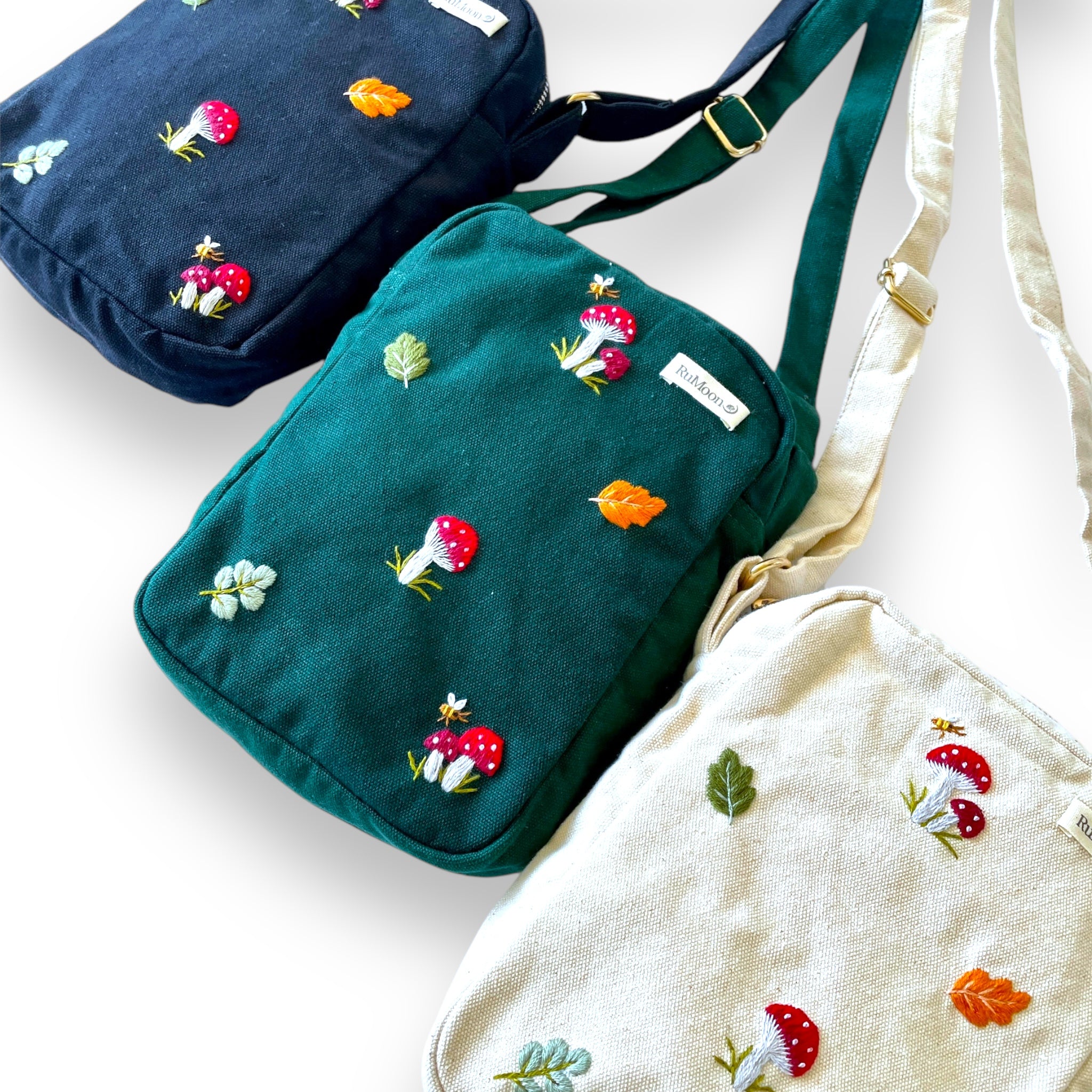 Mushroom Embroidery Cross Body Bag