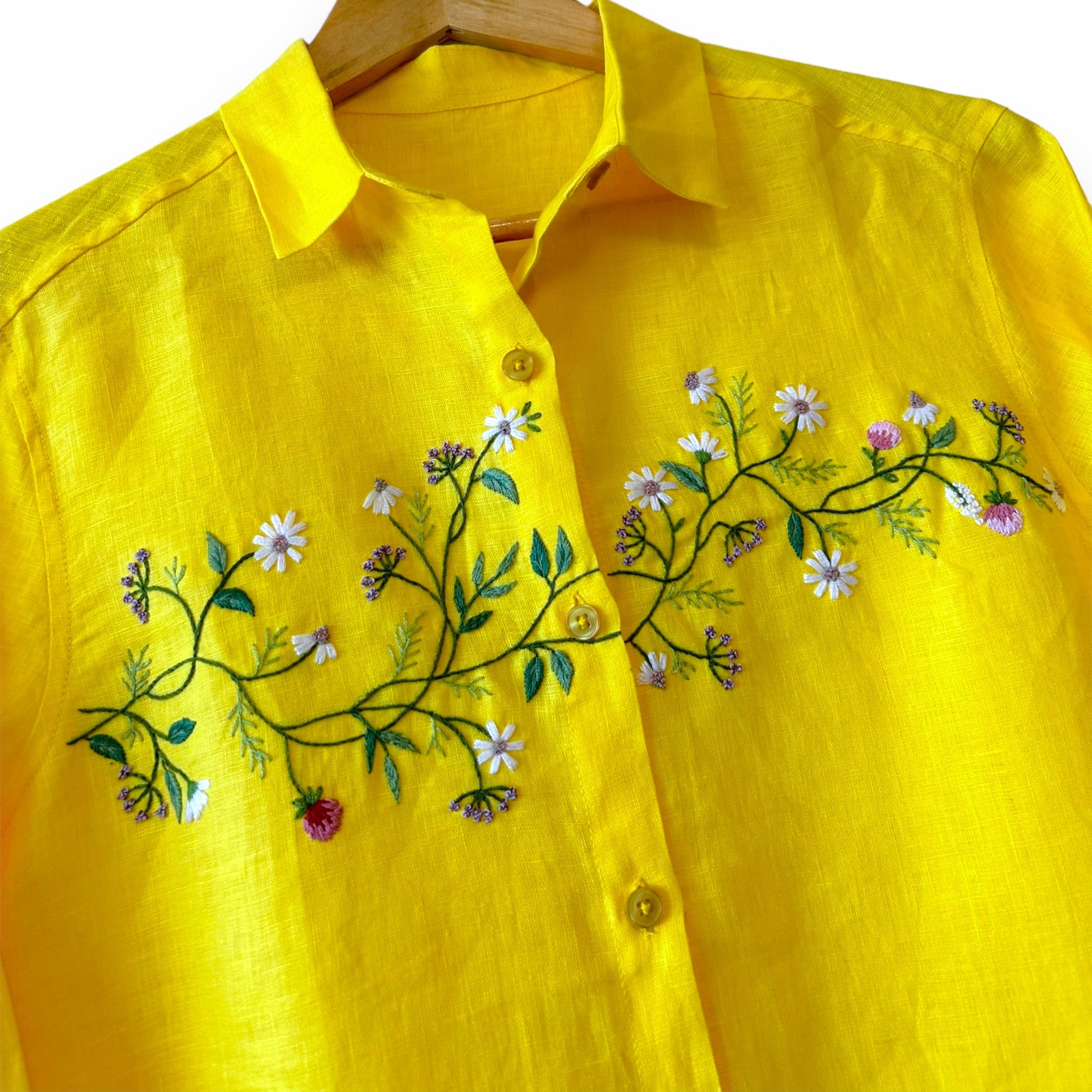 Hand Embroidered Premium Linen Shirt